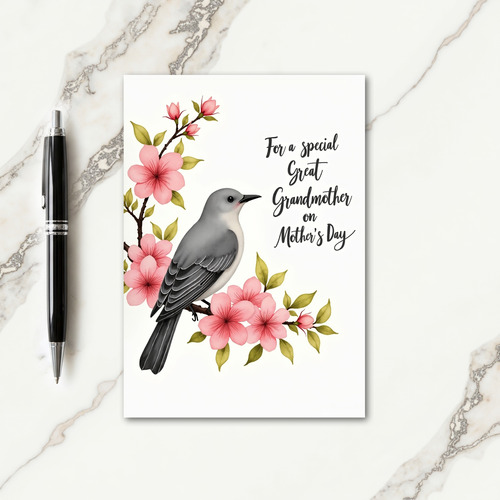 Painted Great Grandma Mothers Day Card