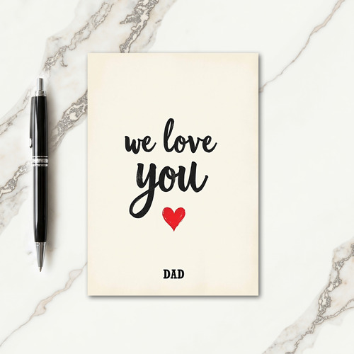 Painted Heart Fathers Day Card