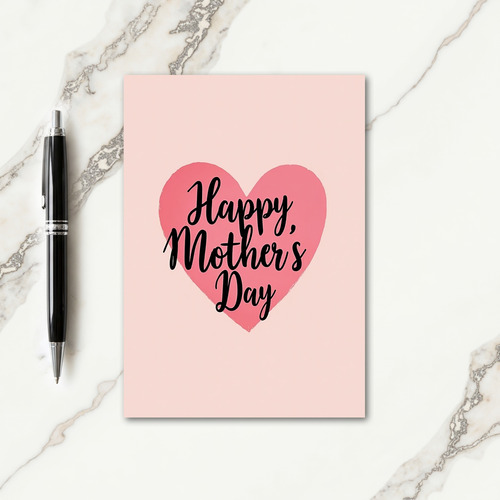 Painted Heart Mothers Day Card
