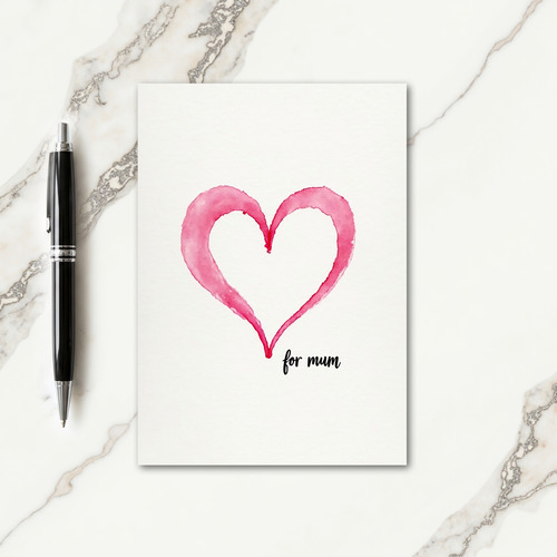 Painted Heart Mothers Love Card