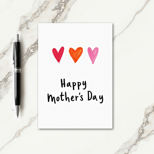 Painted Heart Pattern Card