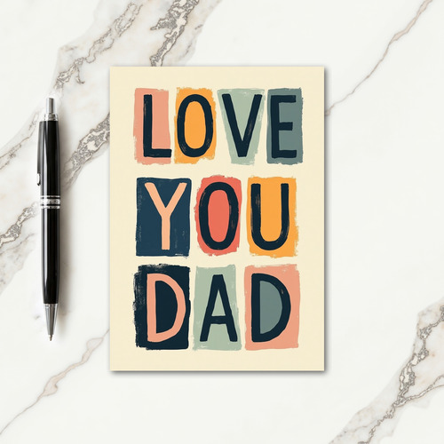 Painted Love You Dad Card