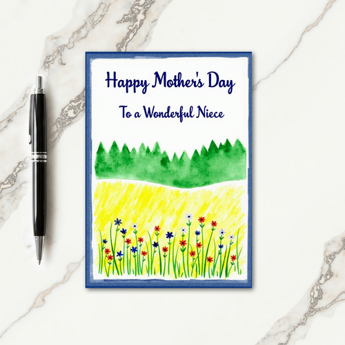 Painted Meadow Mothers Day Card