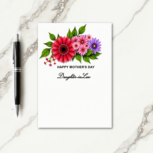 Painted Mothers Day Bouquet Card