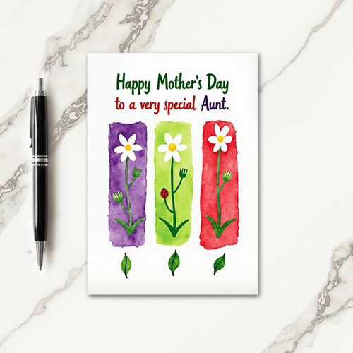 Painted Mothers Day Floral Card
