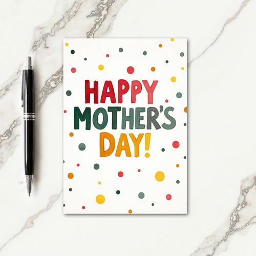 Painted Mothers Day Message Card