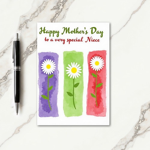 Painted Mothers Day Niece Card