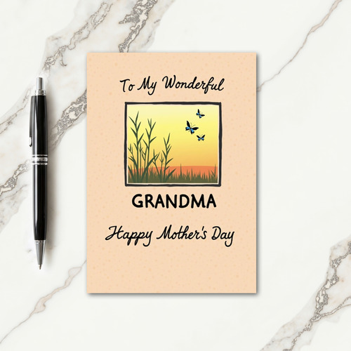 Painted Mothers Day Sky Card