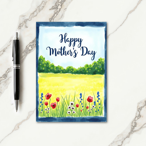 Painted Mothers Day Spring Card