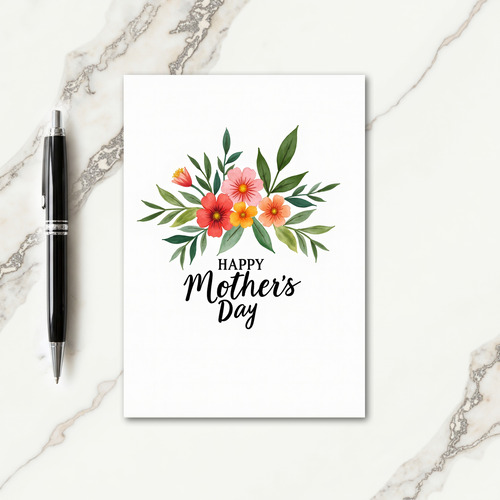 Painted Mothers Day Wish Card