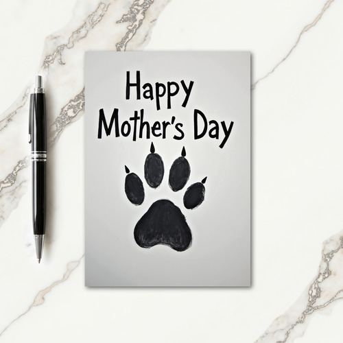 Painted Paws Mothers Day Card