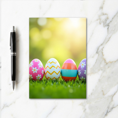 Painted Spring Ovoids Card