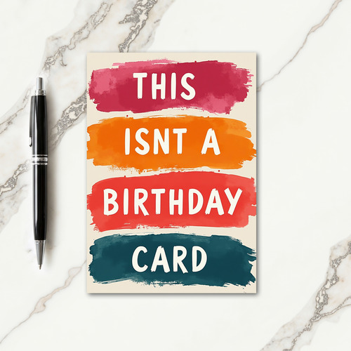 Painted Stripe Birthday Card