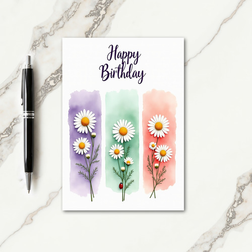 Painterly Birthday Bloom Card
