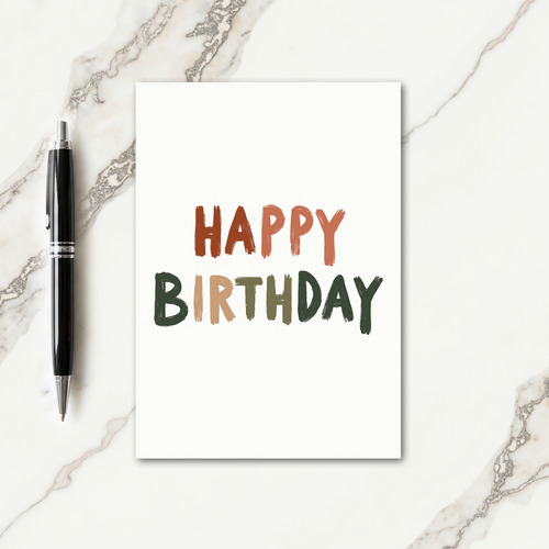 Painterly Birthday Card