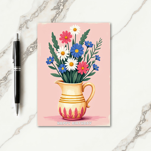 Painterly Bloom Birthday Card