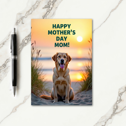 Painterly Canine Mothers Day Card