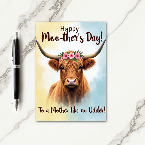 Painterly Cow Portrait Card
