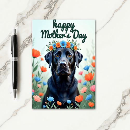 Painterly Dog Mothers Day Card