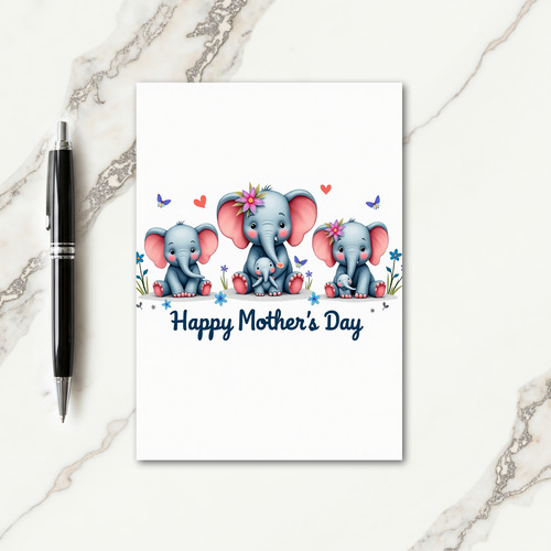 Painterly Elephant Love Card