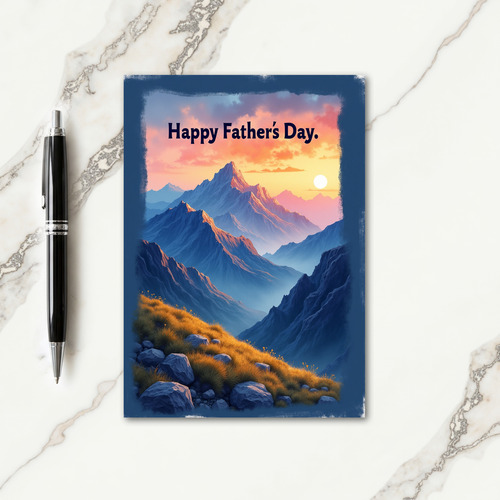 Painterly Fathers Day Peak Card