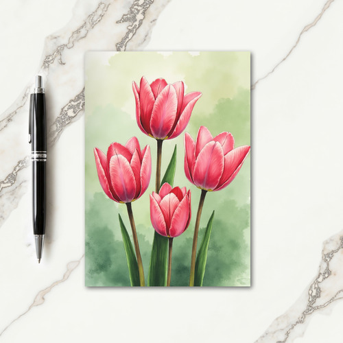 Painterly Floral Blooms Card