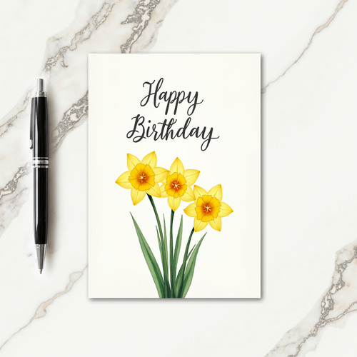 Painterly Flower Birthday Card
