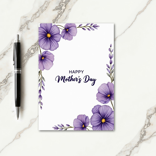 Painterly Flower Mothers Card