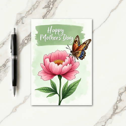 Painterly Green Celebration Card