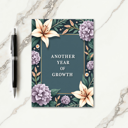 Painterly Growth Birthday Card