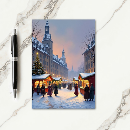 Painterly Market Christmas Card thumbnail