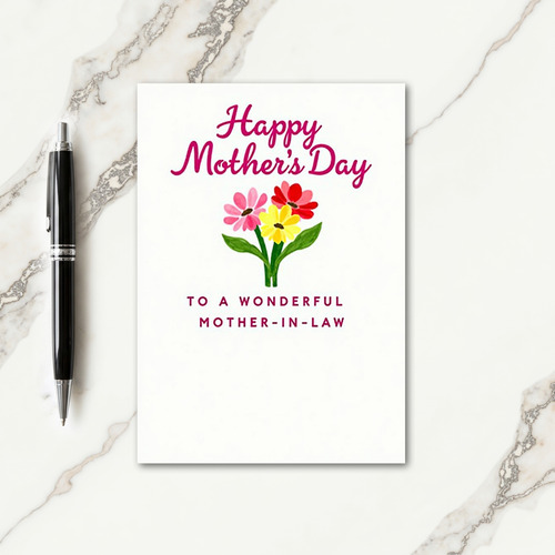 Painterly Mothers Day Blooms Card