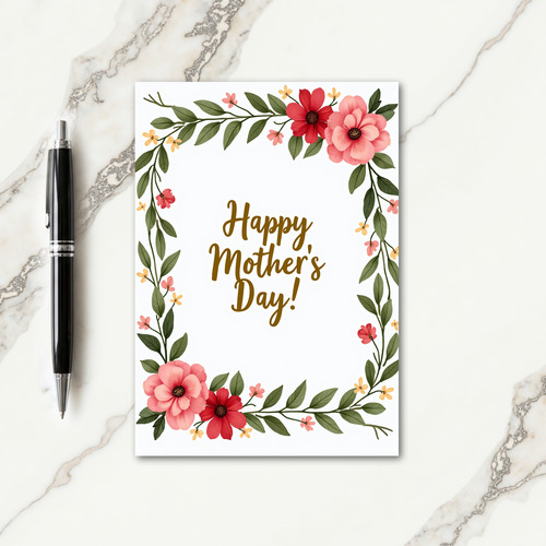 Painterly Mothers Day Leaf Card
