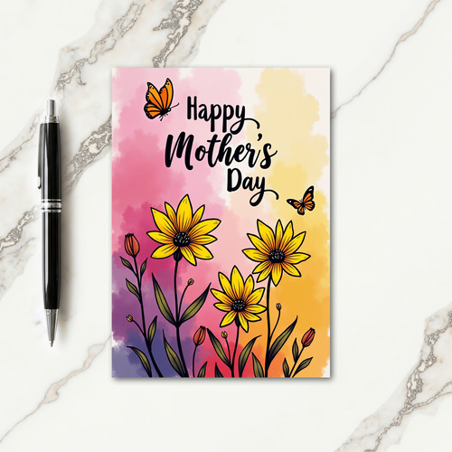 Painterly Mothers Day Wish Card