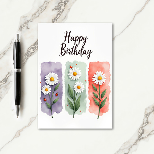 Painterly Panel Birthday Card