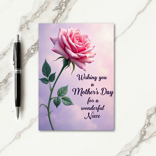Painterly Rose Mothers Day Card