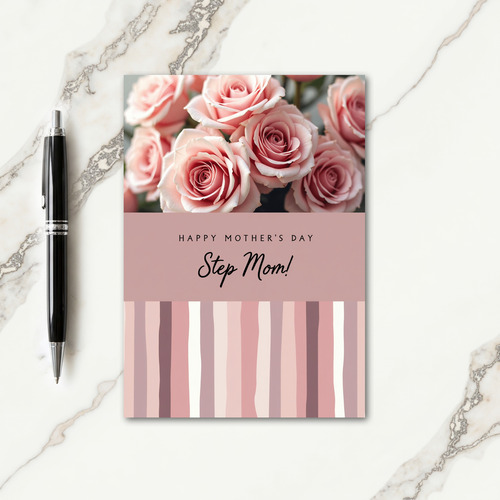 Painterly Stripes Mothers Day Card