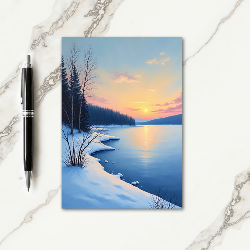 Painterly Winter Christmas Card