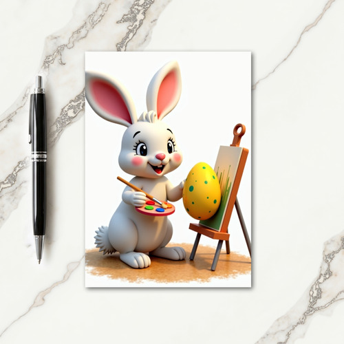 Painting Bunny Fun Card