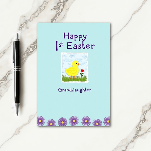 Pale Blue Easter Granddaughter Card