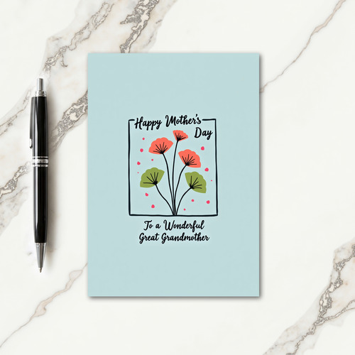 Pale Blue Mothers Day Art Card