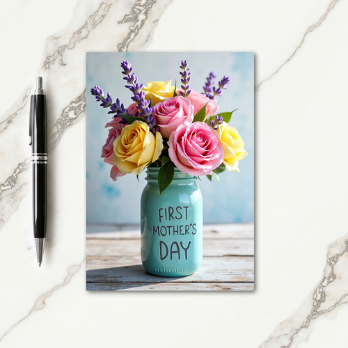 Pale Blue Pattern Card