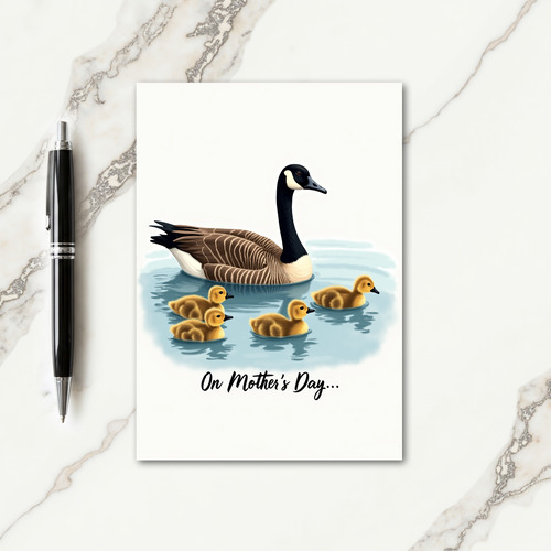 Pale Blue Waterbird Card