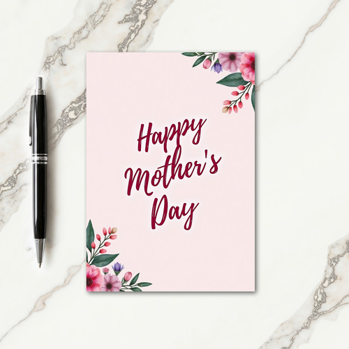 Pale Blush Mothers Day Card