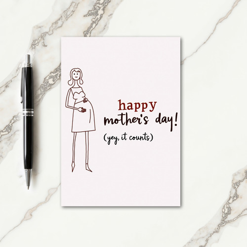 Pale Expectant Motherhood Card