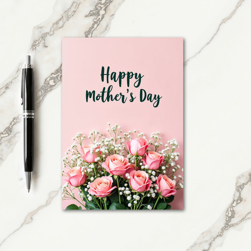 Pale Pink Floral Card