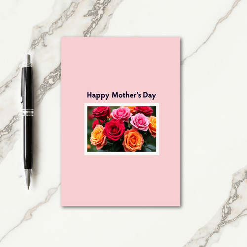 Pale Pink Roses Bloom Card