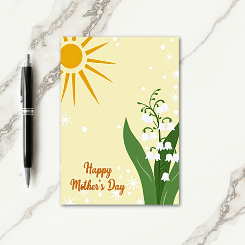 Pale Yellow Floral Greeting Card