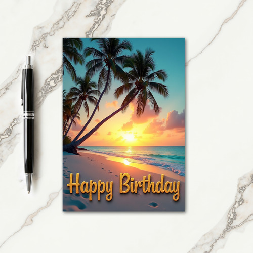 Palm Beach Birthday Card