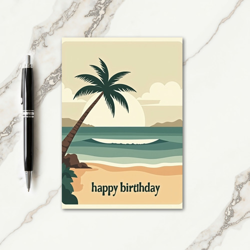 Palm Tree Birthday Card